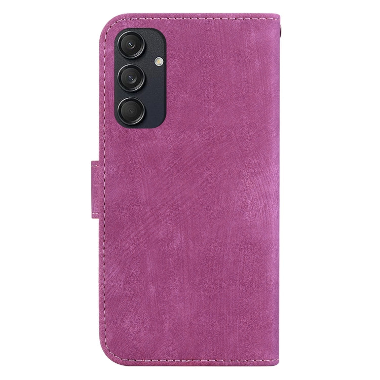 For Samsung Galaxy M55 Little Tiger Embossed Leather Phone Case