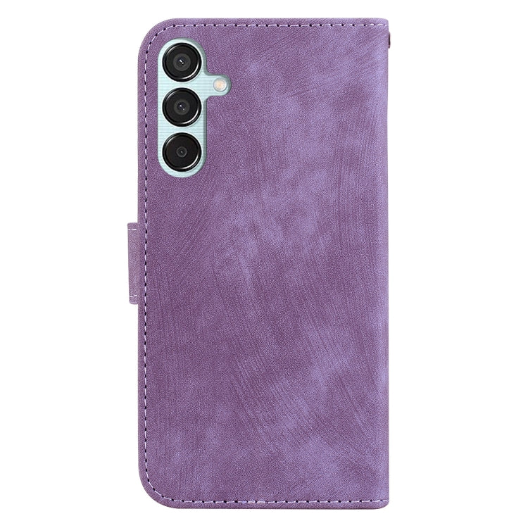 For Samsung Galaxy M15/F15 Little Tiger Embossed Leather Phone Case