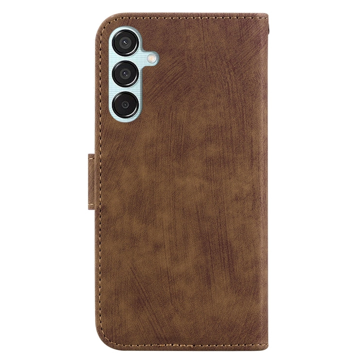 For Samsung Galaxy M15/F15 Little Tiger Embossed Leather Phone Case