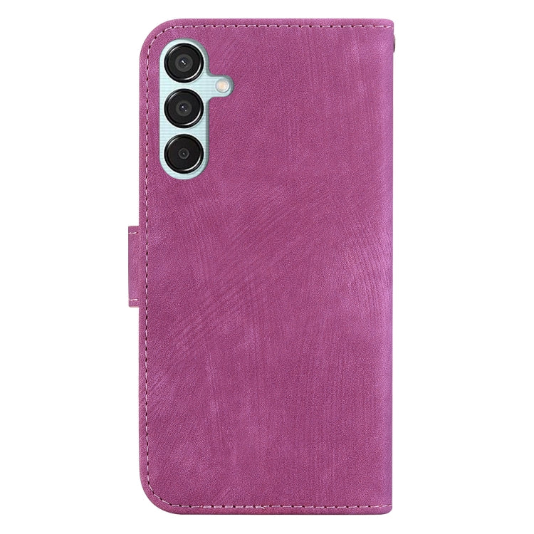 For Samsung Galaxy M15/F15 Little Tiger Embossed Leather Phone Case