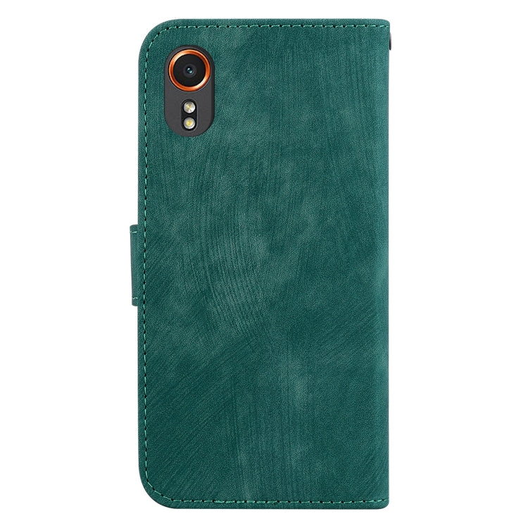 For Samsung Galaxy Xcover7 Little Tiger Embossed Leather Phone Case