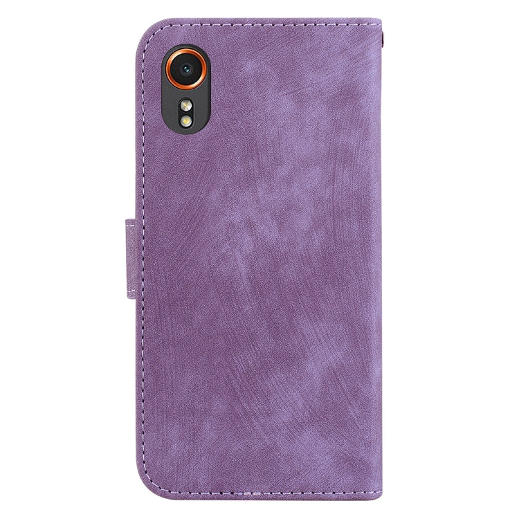 For Samsung Galaxy Xcover7 Little Tiger Embossed Leather Phone Case