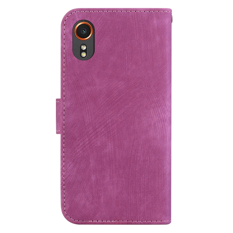For Samsung Galaxy Xcover7 Little Tiger Embossed Leather Phone Case