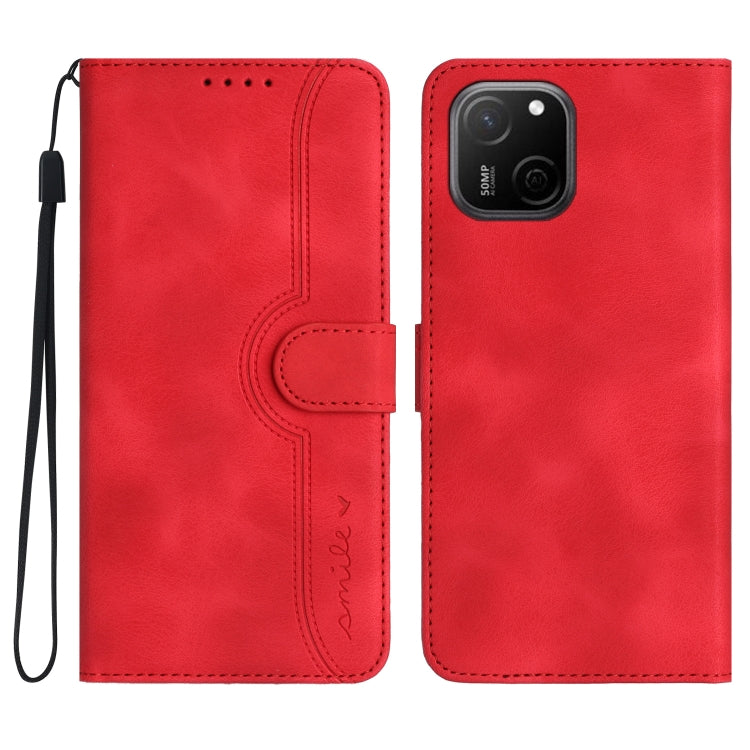 For Huawei Maimang A20 Heart Pattern Skin Feel Leather Phone Case