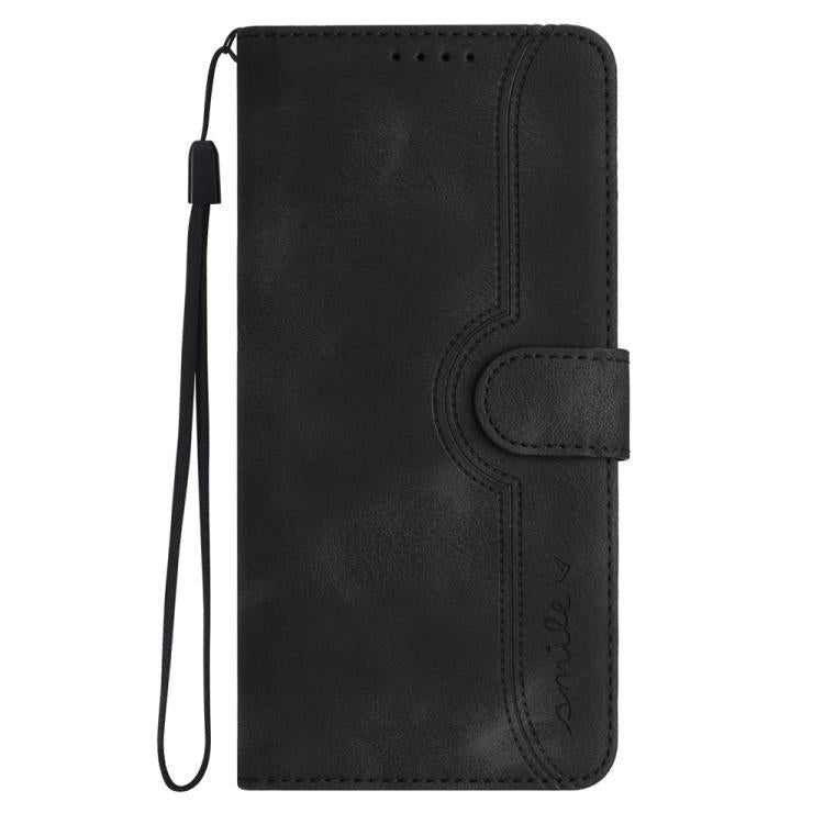 For iPhone 17 Pro Max Heart Pattern Skin Feel Leather Phone Case