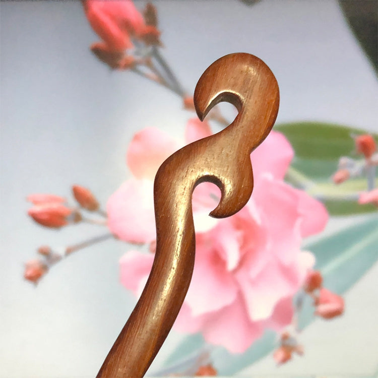 Classical Sandalwood Hairpin Hair Ornaments with Gift Box, Gift Box Random Color Delivery