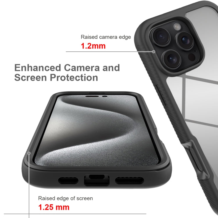 For iPhone 16 Pro Max Starry Sky Solid Color Series PC + TPU Phone Case with PET Film