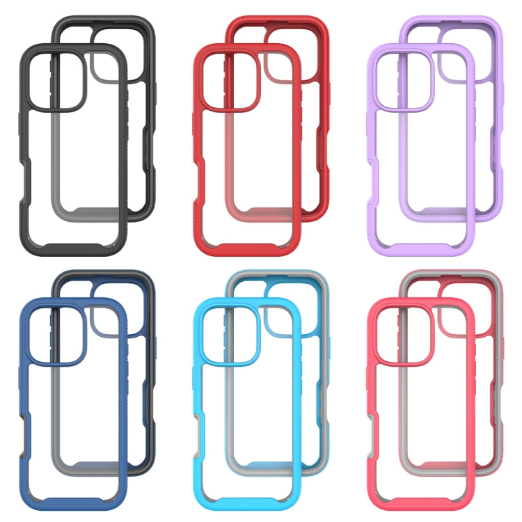 For iPhone 16 Pro Starry Sky Solid Color Shockproof TPU Clear PC Phone Case