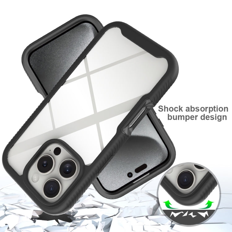 For iPhone 16 Pro Starry Sky Solid Color Shockproof TPU Clear PC Phone Case