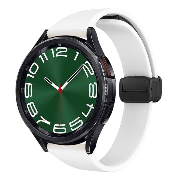 For Samsung Galaxy Watch 6 / 6 Classic Magnetic Black Buckle Slim Silicone Watch Band
