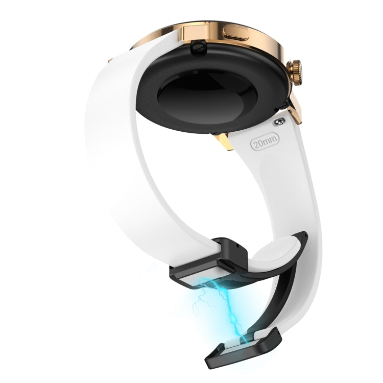 For Samsung Galaxy Watch 6 / 6 Classic Magnetic Black Buckle Slim Silicone Watch Band
