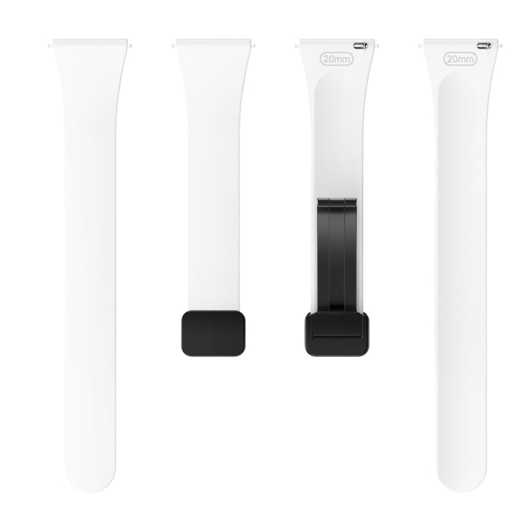 For Samsung Galaxy Watch 6 / 6 Classic Magnetic Black Buckle Slim Silicone Watch Band