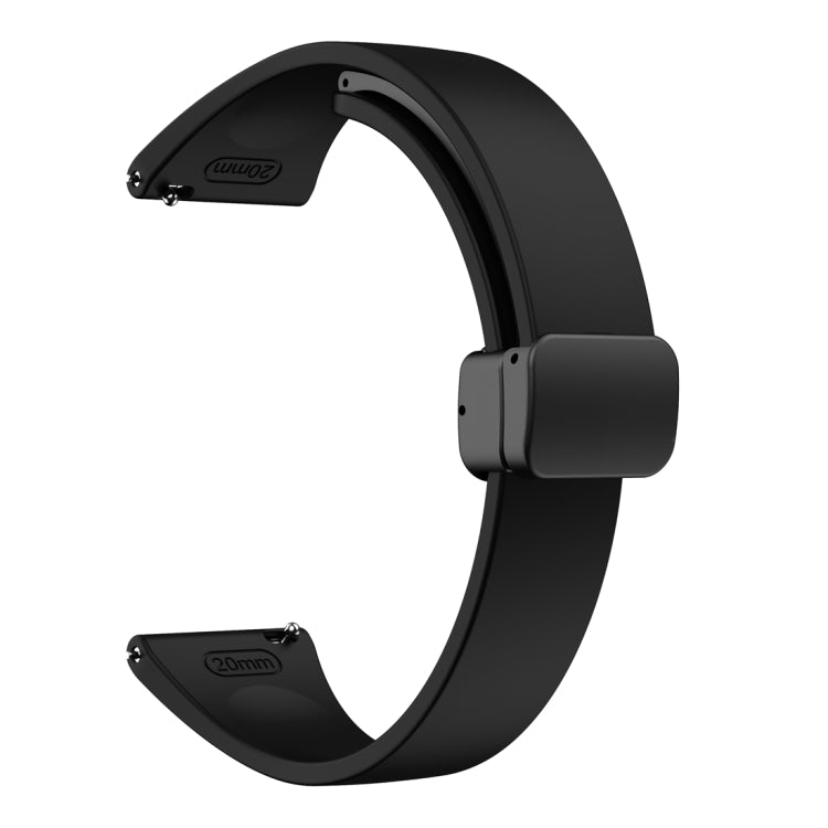 For Samsung Galaxy Watch 6 / 6 Classic Magnetic Black Buckle Slim Silicone Watch Band