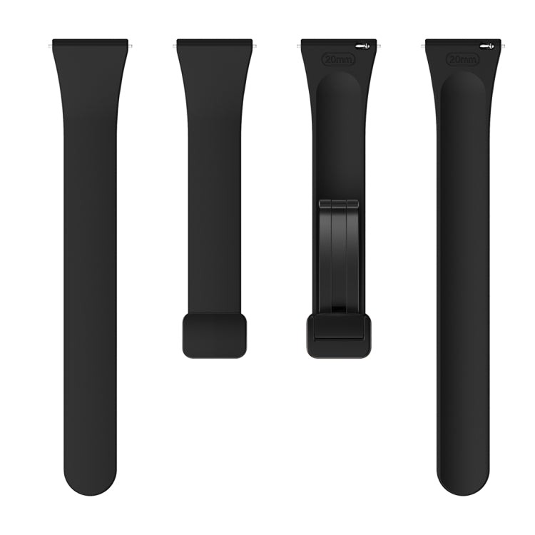 For Samsung Galaxy Watch 6 / 6 Classic Magnetic Black Buckle Slim Silicone Watch Band