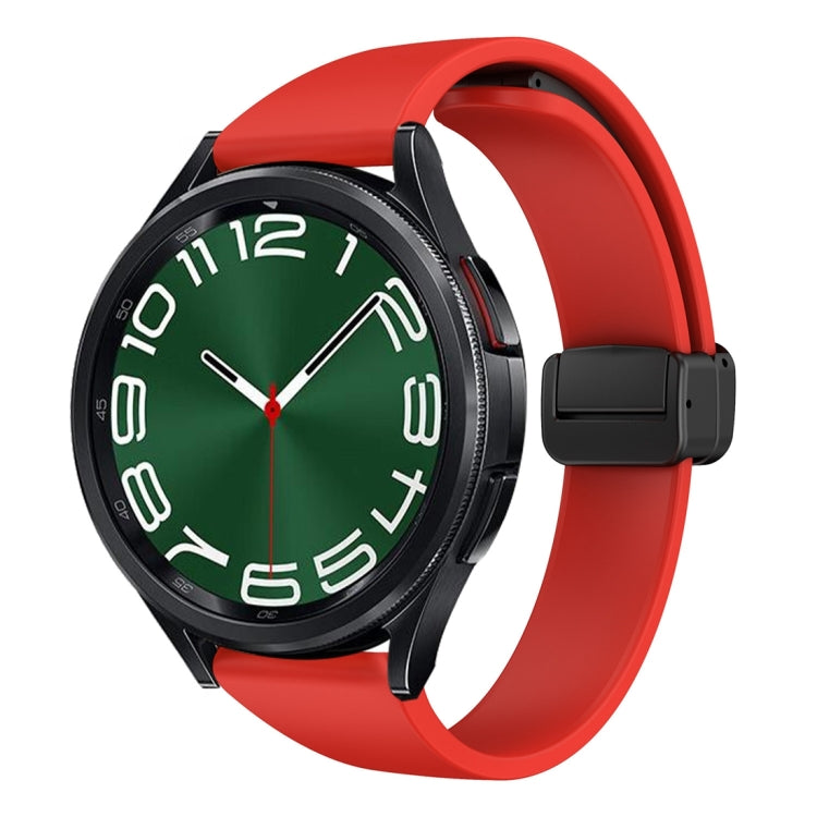 For Samsung Galaxy Watch 6 / 6 Classic Magnetic Black Buckle Slim Silicone Watch Band