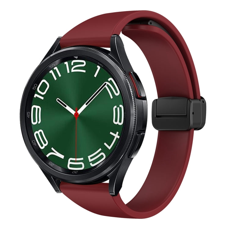 For Samsung Galaxy Watch 6 / 6 Classic Magnetic Black Buckle Slim Silicone Watch Band