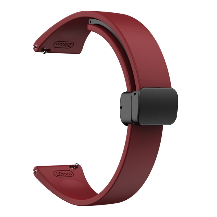 For Samsung Galaxy Watch 6 / 6 Classic Magnetic Black Buckle Slim Silicone Watch Band