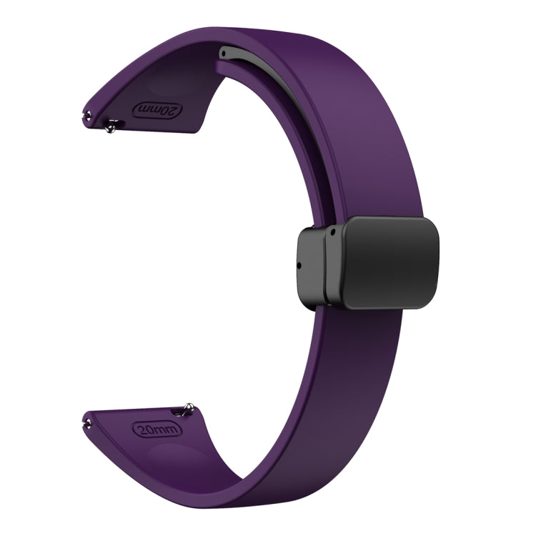 For Samsung Galaxy Watch 6 / 6 Classic Magnetic Black Buckle Slim Silicone Watch Band