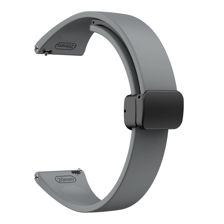 For Samsung Galaxy Watch 6 / 6 Classic Magnetic Black Buckle Slim Silicone Watch Band