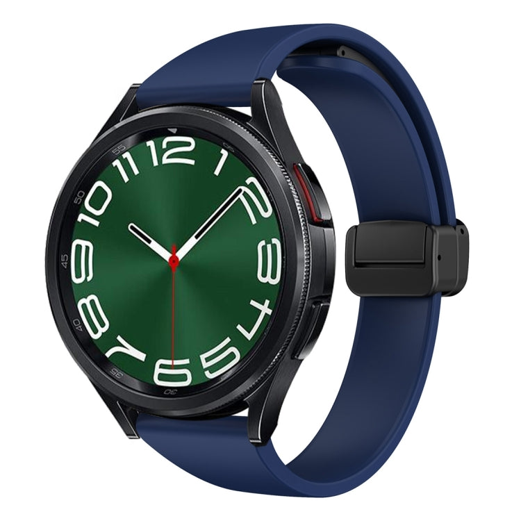 For Samsung Galaxy Watch 6 / 6 Classic Magnetic Black Buckle Slim Silicone Watch Band