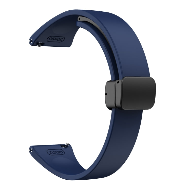 For Samsung Galaxy Watch 6 / 6 Classic Magnetic Black Buckle Slim Silicone Watch Band