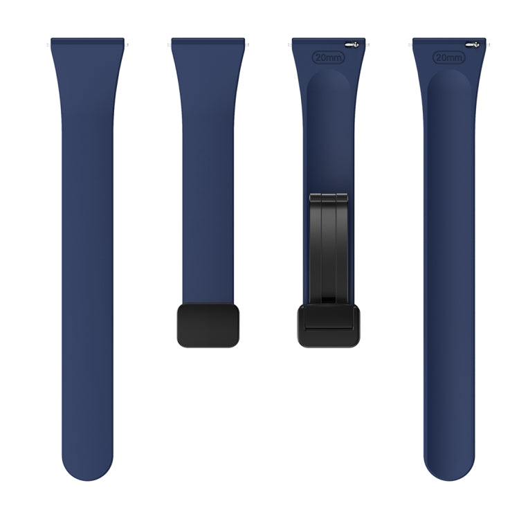 For Samsung Galaxy Watch 6 / 6 Classic Magnetic Black Buckle Slim Silicone Watch Band