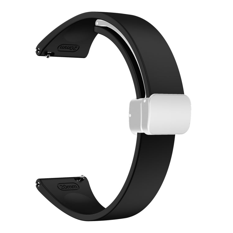 For Samsung Galaxy Watch 6 / 6 Classic Magnetic Silver Buckle Slim Silicone Watch Band