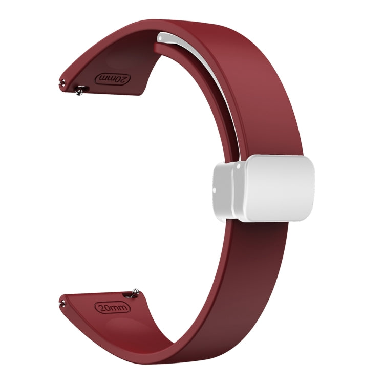 For Samsung Galaxy Watch 6 / 6 Classic Magnetic Silver Buckle Slim Silicone Watch Band