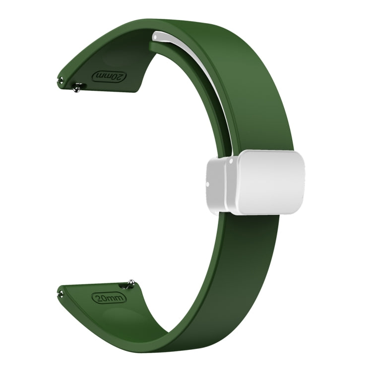 For Samsung Galaxy Watch 6 / 6 Classic Magnetic Silver Buckle Slim Silicone Watch Band