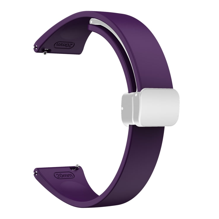 For Samsung Galaxy Watch 6 / 6 Classic Magnetic Silver Buckle Slim Silicone Watch Band