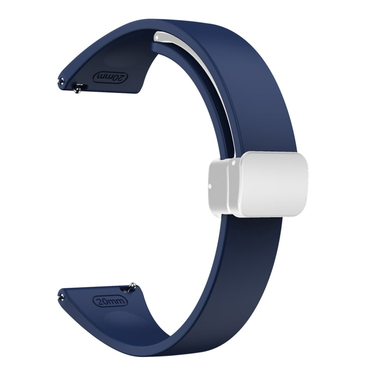 For Samsung Galaxy Watch 6 / 6 Classic Magnetic Silver Buckle Slim Silicone Watch Band