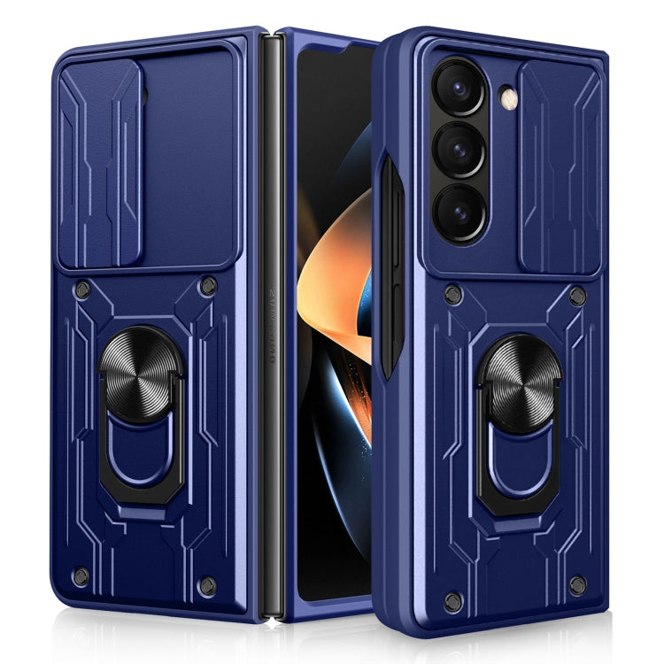 For Samsung Galaxy Z Fold5 Sliding Camshield TPU+PC Phone Case with Holder