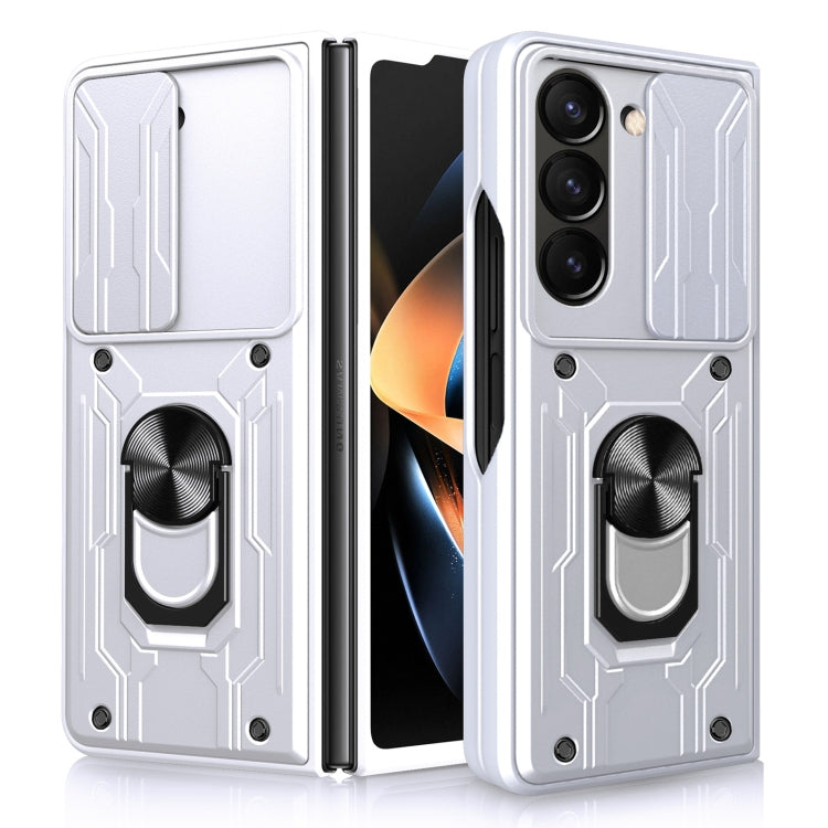 For Samsung Galaxy Z Fold5 Sliding Camshield TPU+PC Phone Case with Holder