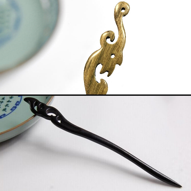 Classical Sandalwood Hairpin Hair Ornaments with Gift Box, Gift Box Random Color Delivery