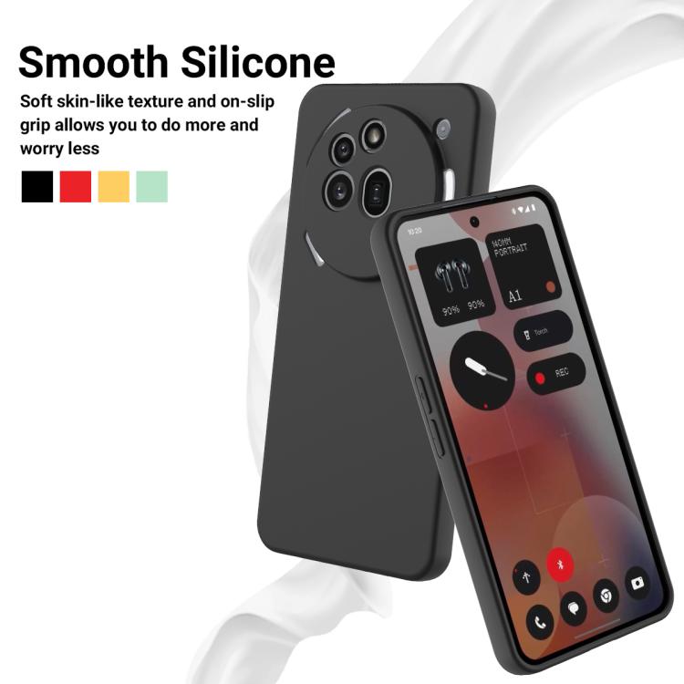 For Nothing Phone 3a Pro Solid Color Liquid Silicone Dropproof Full Coverage Phone Case