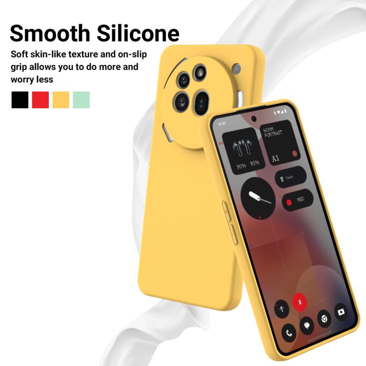 For Nothing Phone 3a Pro Solid Color Liquid Silicone Dropproof Full Coverage Phone Case