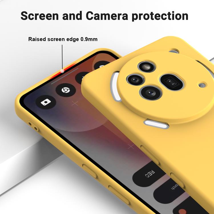 For Nothing Phone 3a Pro Solid Color Liquid Silicone Dropproof Full Coverage Phone Case