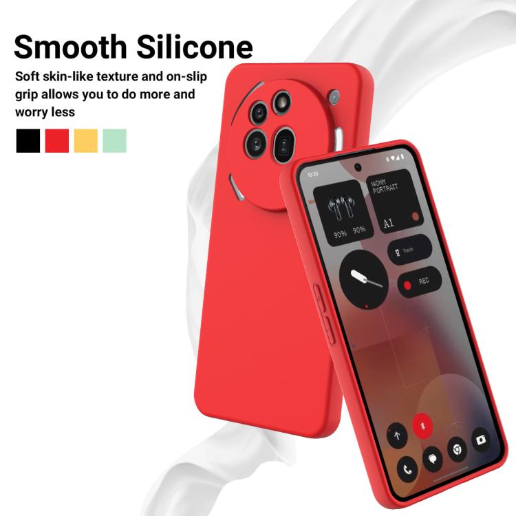 For Nothing Phone 3a Pro Solid Color Liquid Silicone Dropproof Full Coverage Phone Case
