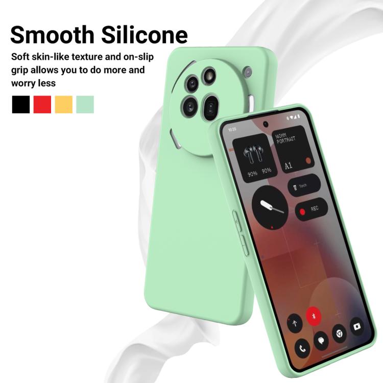 For Nothing Phone 3a Pro Solid Color Liquid Silicone Dropproof Full Coverage Phone Case