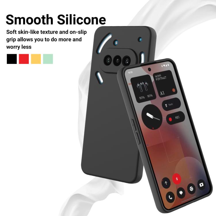 For Nothing Phone 3a Solid Color Liquid Silicone Dropproof Full Coverage Phone Case