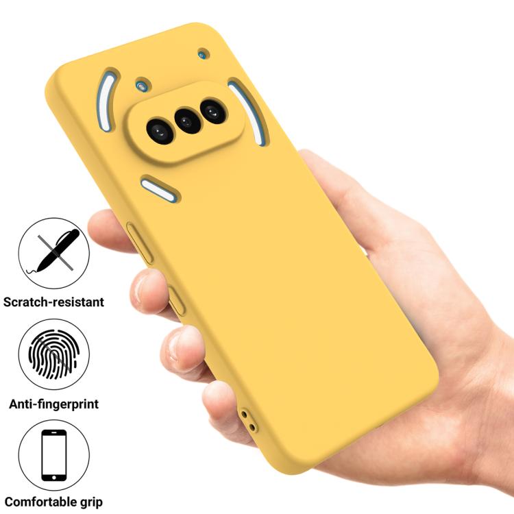 For Nothing Phone 3a Solid Color Liquid Silicone Dropproof Full Coverage Phone Case