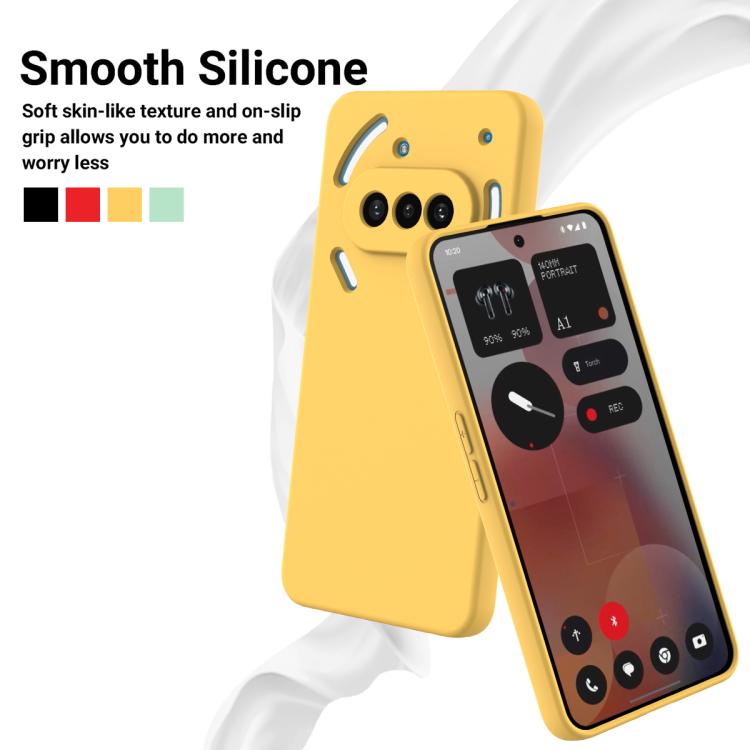 For Nothing Phone 3a Solid Color Liquid Silicone Dropproof Full Coverage Phone Case