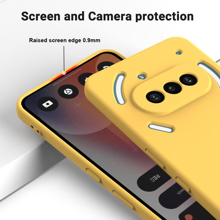 For Nothing Phone 3a Solid Color Liquid Silicone Dropproof Full Coverage Phone Case