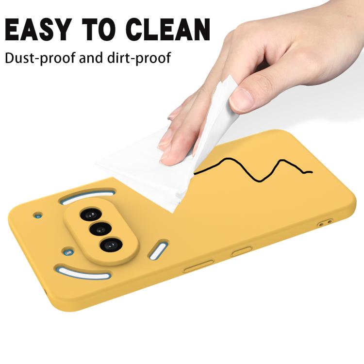For Nothing Phone 3a Solid Color Liquid Silicone Dropproof Full Coverage Phone Case