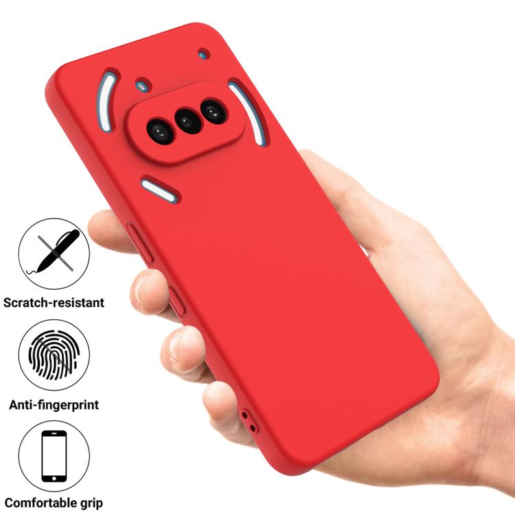 For Nothing Phone 3a Solid Color Liquid Silicone Dropproof Full Coverage Phone Case