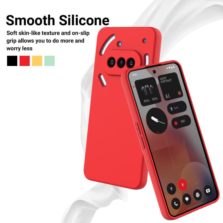 For Nothing Phone 3a Solid Color Liquid Silicone Dropproof Full Coverage Phone Case