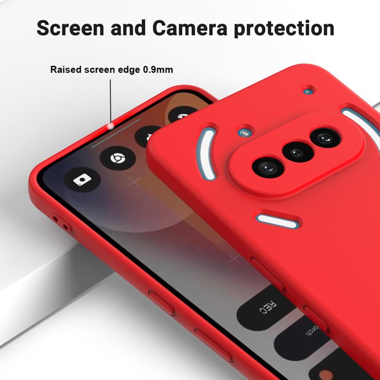 For Nothing Phone 3a Solid Color Liquid Silicone Dropproof Full Coverage Phone Case