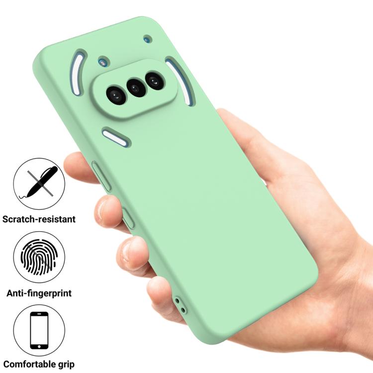 For Nothing Phone 3a Solid Color Liquid Silicone Dropproof Full Coverage Phone Case