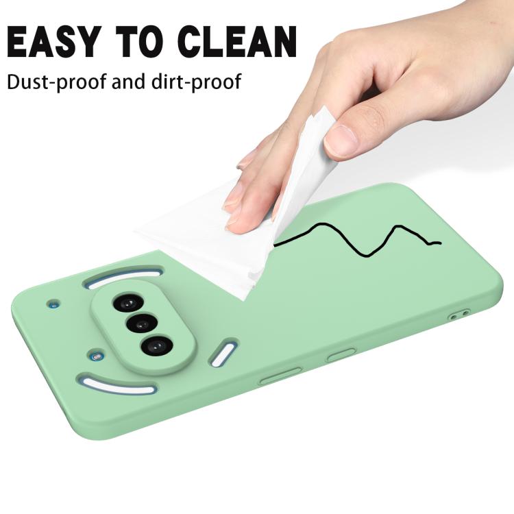 For Nothing Phone 3a Solid Color Liquid Silicone Dropproof Full Coverage Phone Case