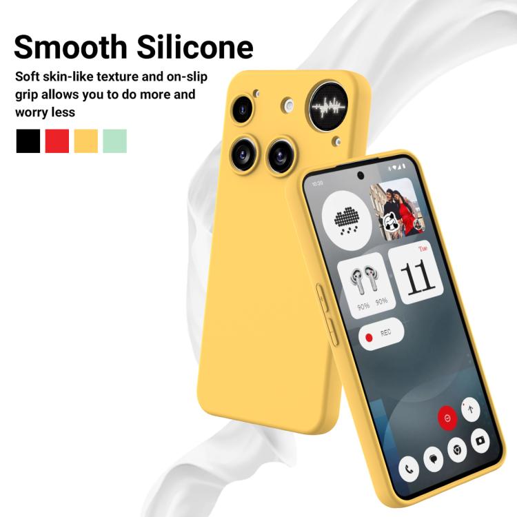 For Nothing Phone 3 Solid Color Liquid Silicone Dropproof Full Coverage Phone Case